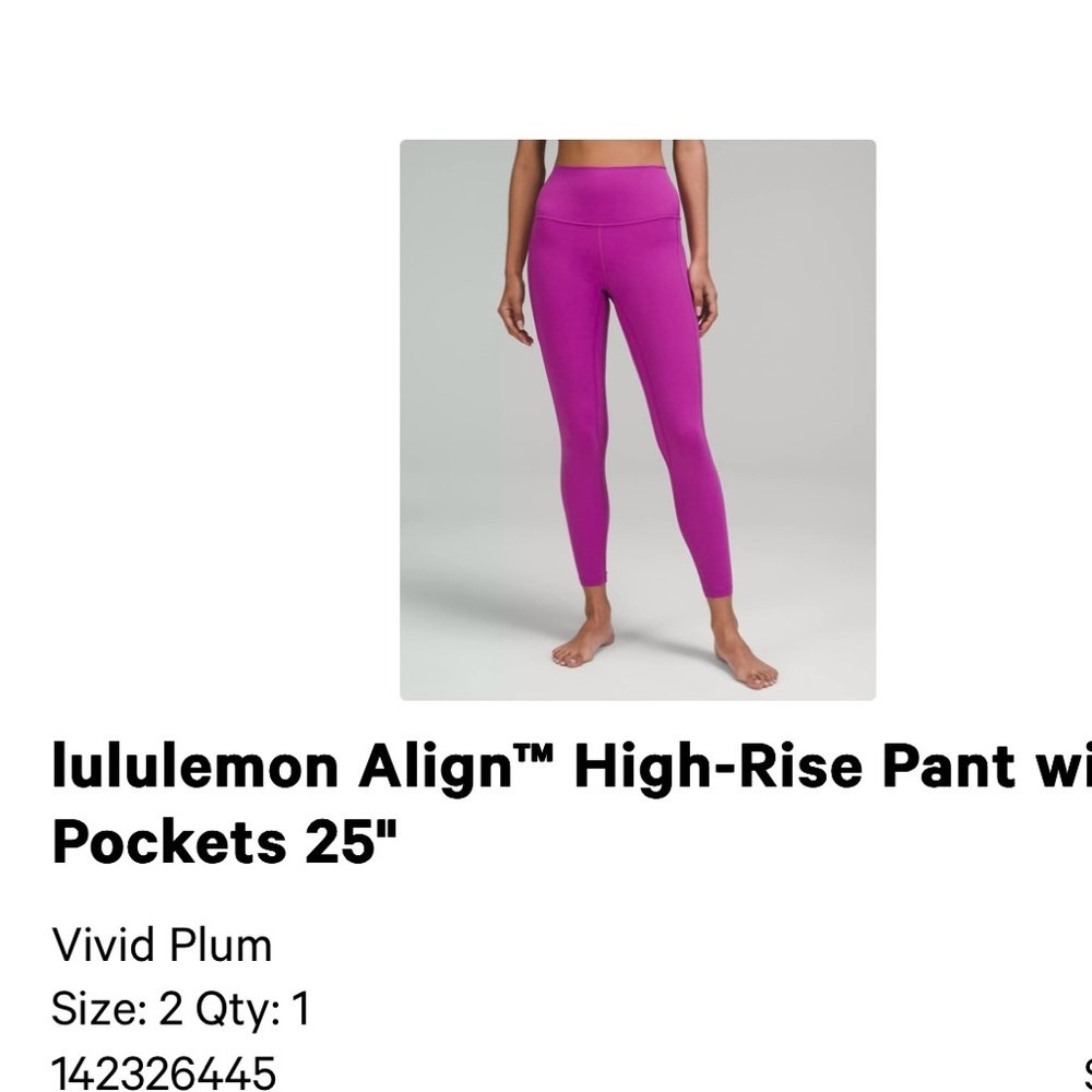 lululemon athletica Align High-Rise Leggings in Vivid Plum